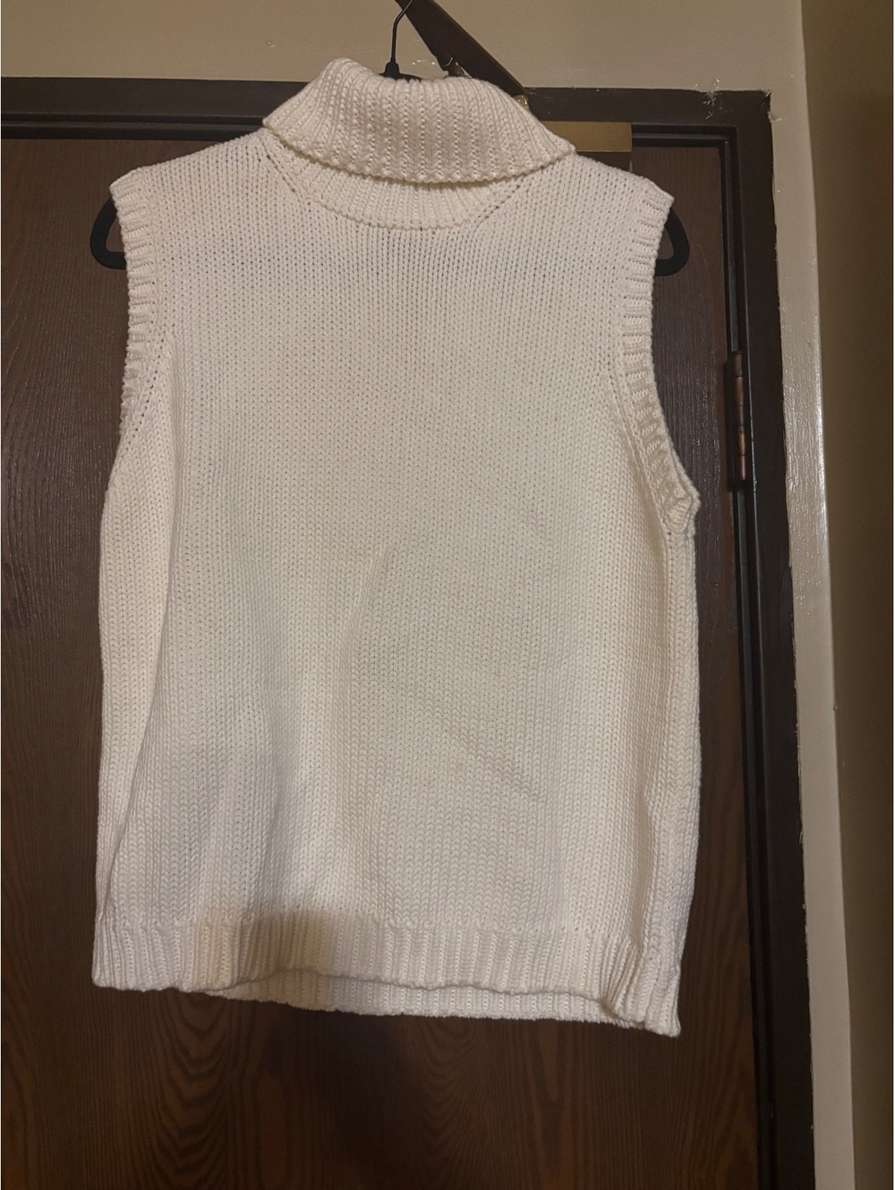 Ralph Lauren Sleeveless Turtleneck Fall Preppy Chunky Knit Sweater